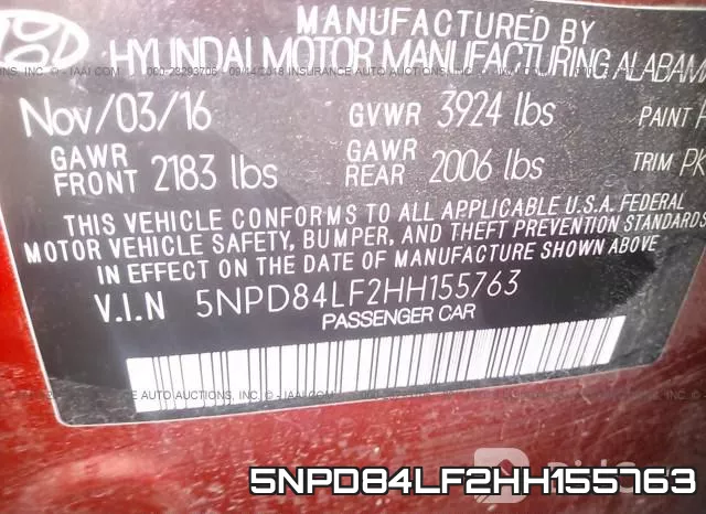5NPD84LF2HH155763 фото 10