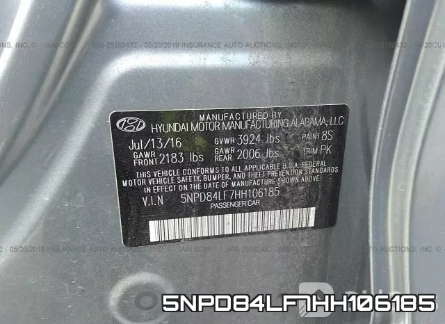 5NPD84LF7HH106185 фото 10