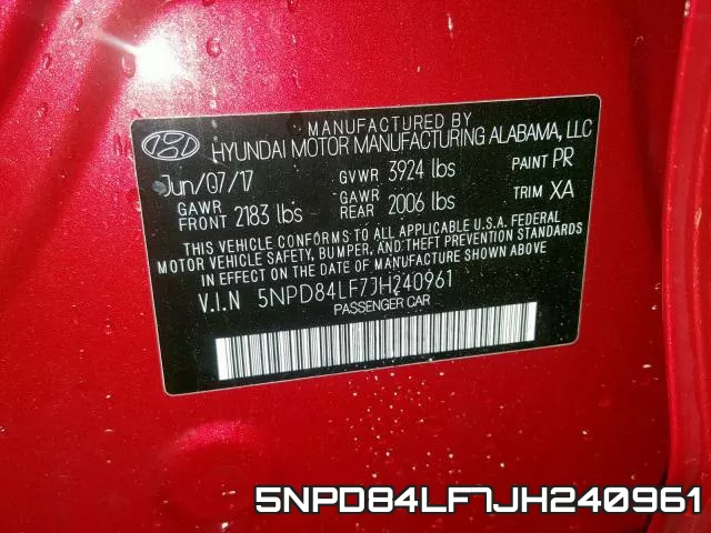 5NPD84LF7JH240961 фото 2