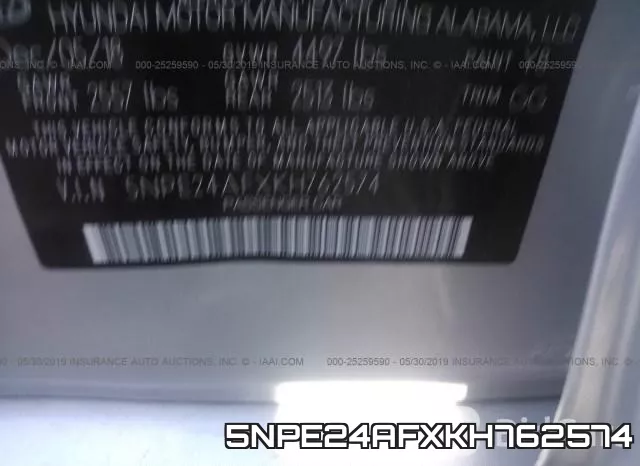 5NPE24AFXKH762574 фото 10