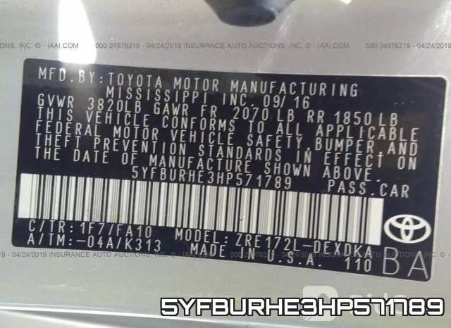 5YFBURHE3HP571789 фото 10