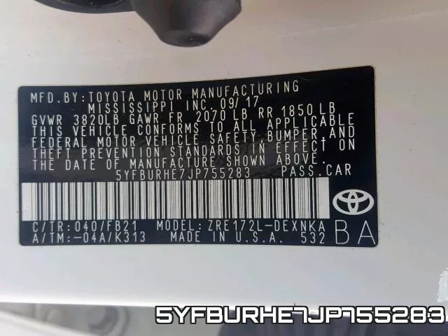 5YFBURHE7JP755283 фото 2