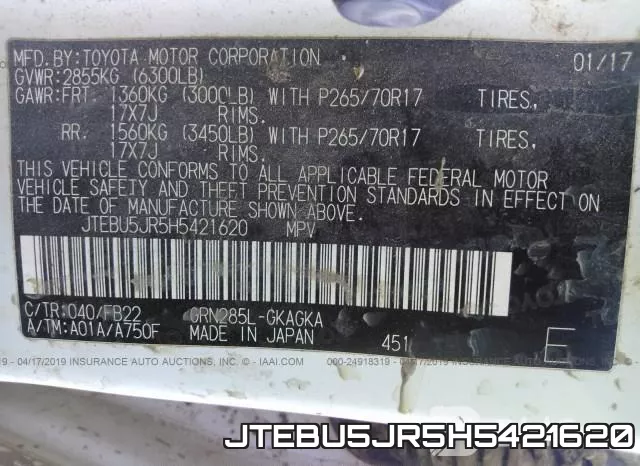 JTEBU5JR5H5421620 фото 10