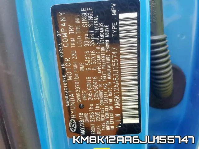KM8K12AA6JU155747 фото 2