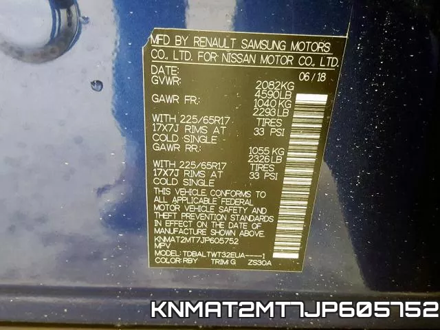 KNMAT2MT7JP605752 фото 2