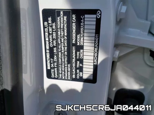 SJKCH5CR6JA044011 фото 2
