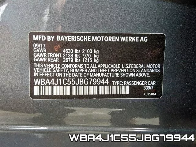 WBA4J1C55JBG79944 фото 2