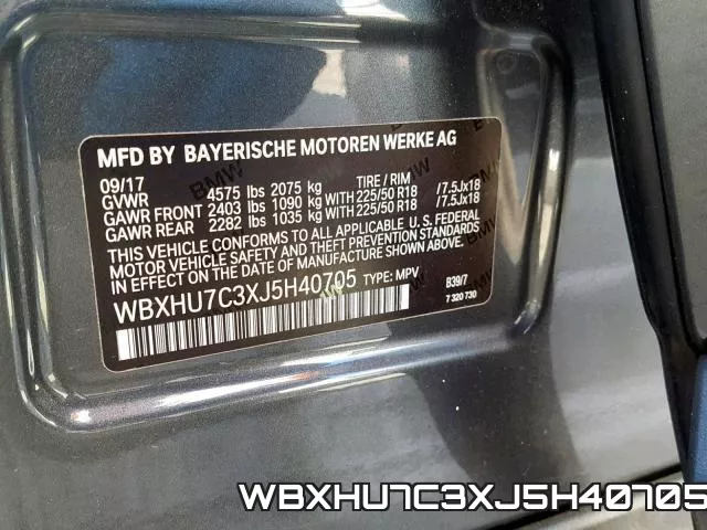 WBXHU7C3XJ5H40705 фото 2