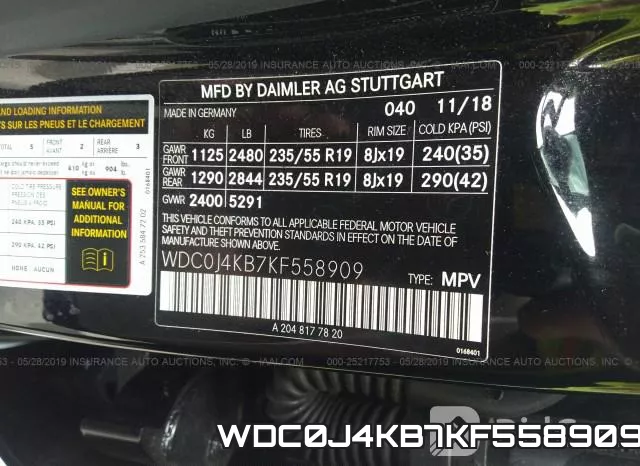 WDC0J4KB7KF558909 фото 9