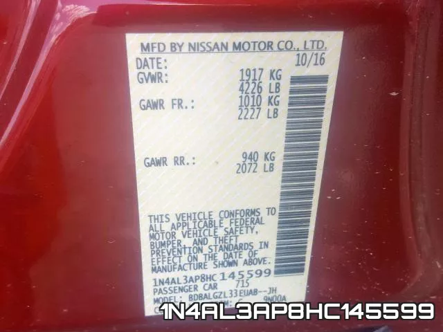 1N4AL3AP8HC145599 фото 2