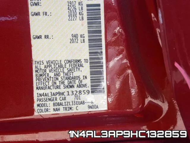1N4AL3AP9HC132859 фото 2