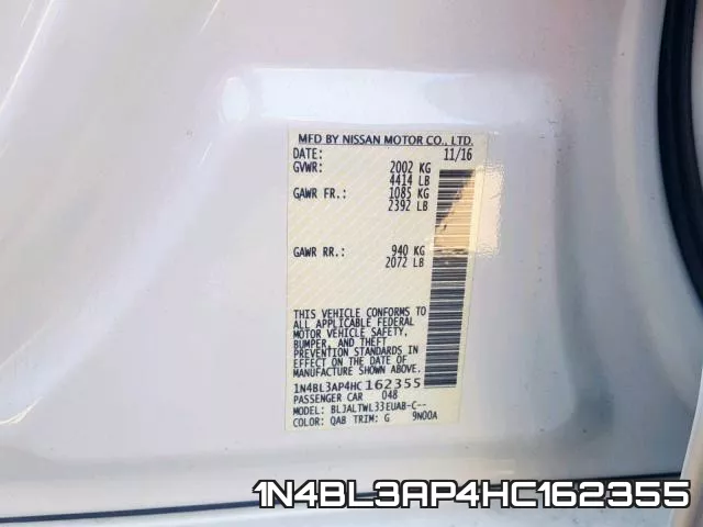 1N4BL3AP4HC162355 фото 2