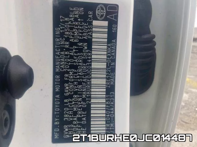 2T1BURHE0JC014487 фото 2