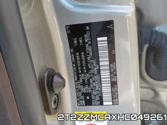 2T2ZZMCAXHC049261 фото 2