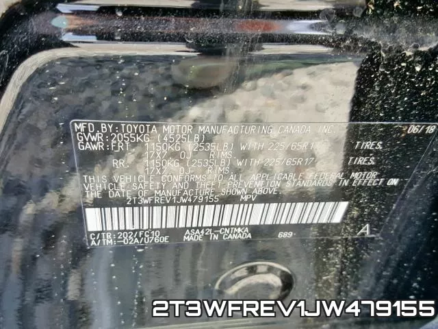 2T3WFREV1JW479155 фото 2
