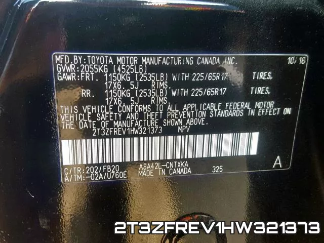 2T3ZFREV1HW321373 фото 2