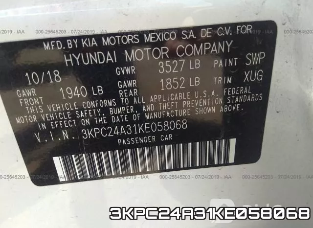 3KPC24A31KE058068 фото 10