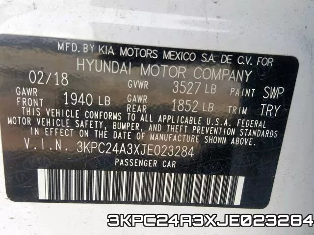 3KPC24A3XJE023284 фото 2