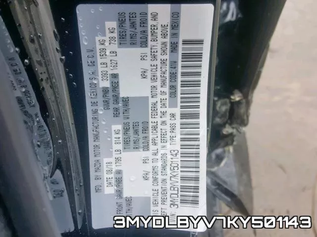 3MYDLBYV7KY501143 фото 2