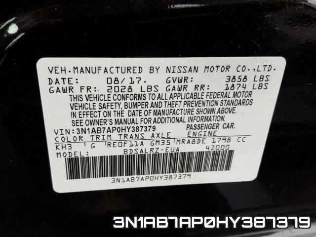 3N1AB7AP0HY387379 фото 2