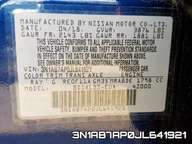 3N1AB7AP0JL641921 фото 2