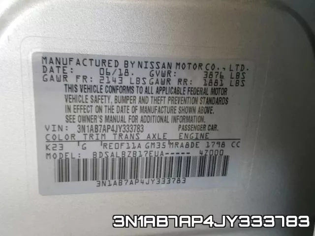 3N1AB7AP4JY333783 фото 2