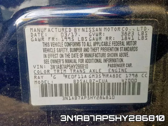 3N1AB7AP5HY286810 фото 2