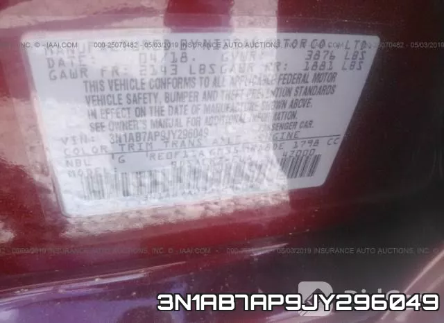 3N1AB7AP9JY296049 фото 10