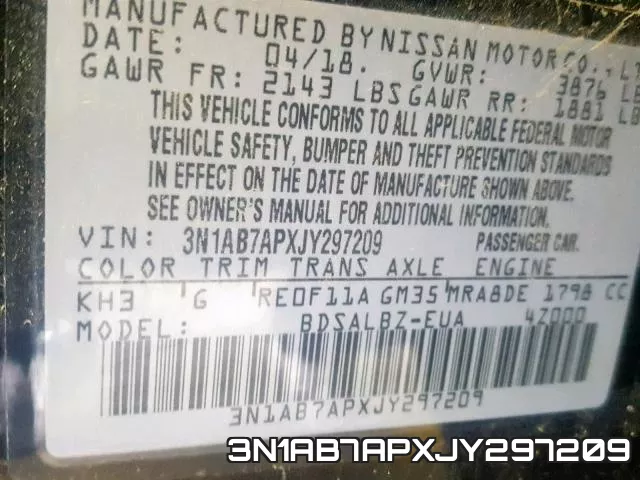 3N1AB7APXJY297209 фото 2