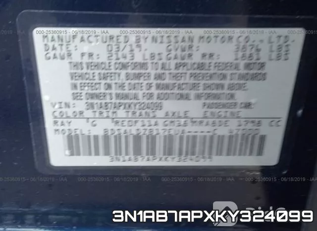 3N1AB7APXKY324099 фото 10