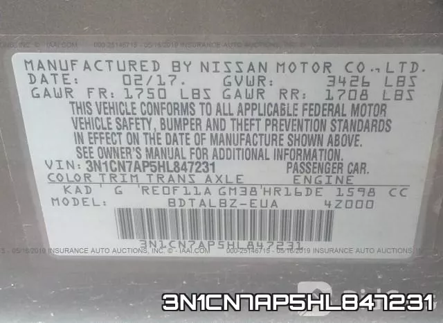 3N1CN7AP5HL847231 фото 10