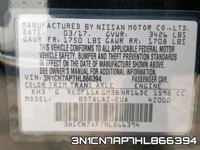 3N1CN7AP7HL866394 фото 2