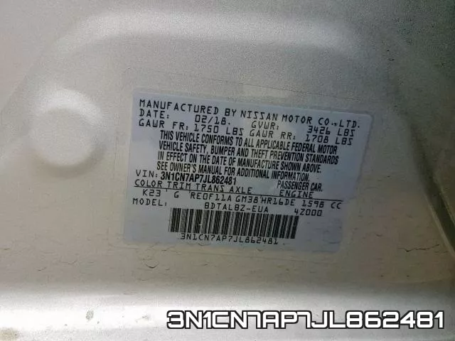 3N1CN7AP7JL862481 фото 2