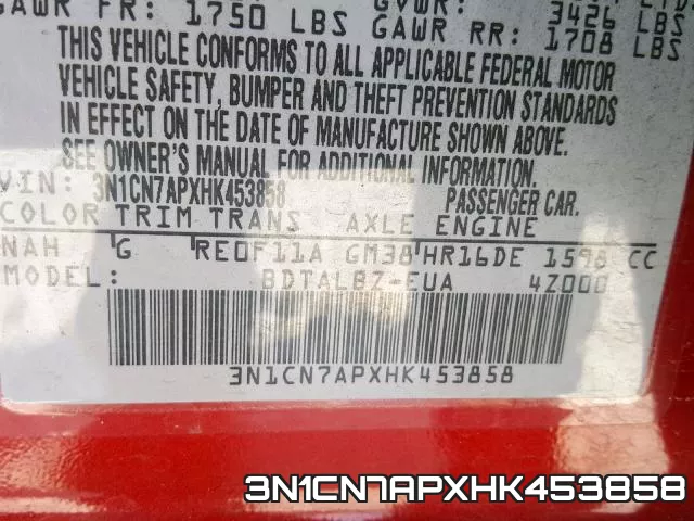 3N1CN7APXHK453858 фото 2