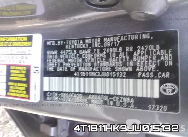 4T1B11HK3JU015132 фото 10