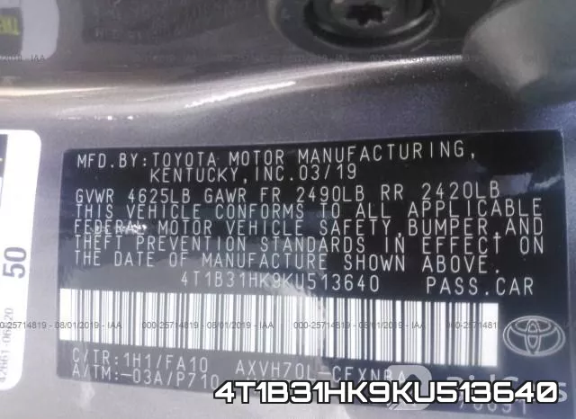 4T1B31HK9KU513640 фото 10