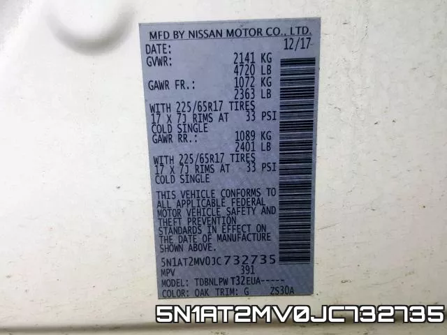 5N1AT2MV0JC732735 фото 2