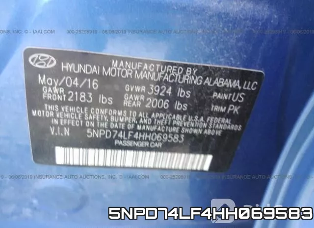 5NPD74LF4HH069583 фото 10