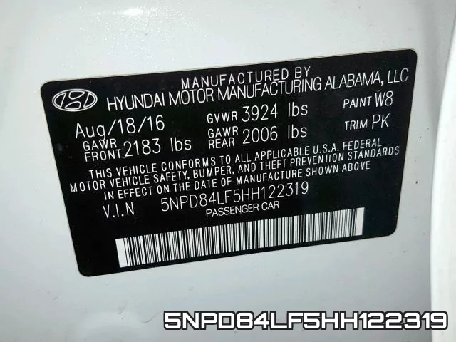 5NPD84LF5HH122319 фото 2