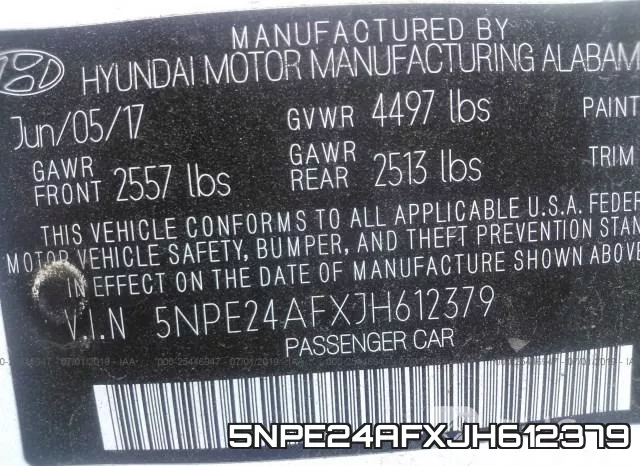 5NPE24AFXJH612379 фото 10