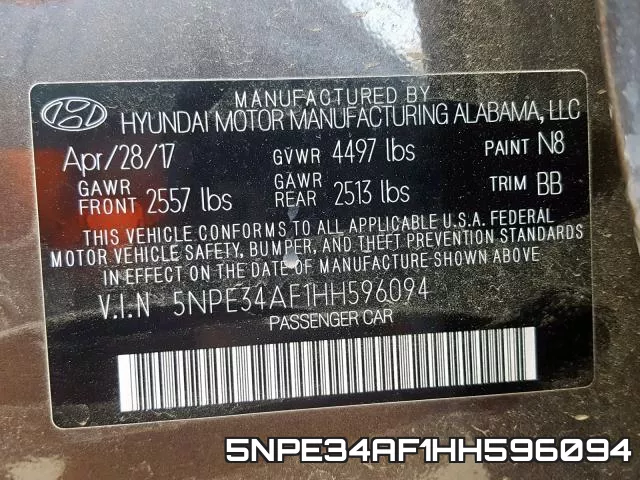 5NPE34AF1HH596094 фото 2