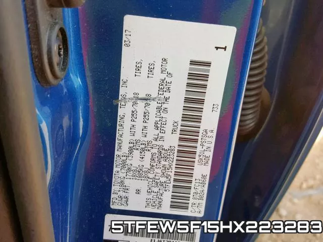 5TFEW5F15HX223283 фото 2
