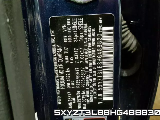 5XYZT3LB8HG488830 фото 2