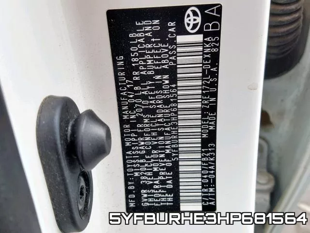 5YFBURHE3HP681564 фото 2