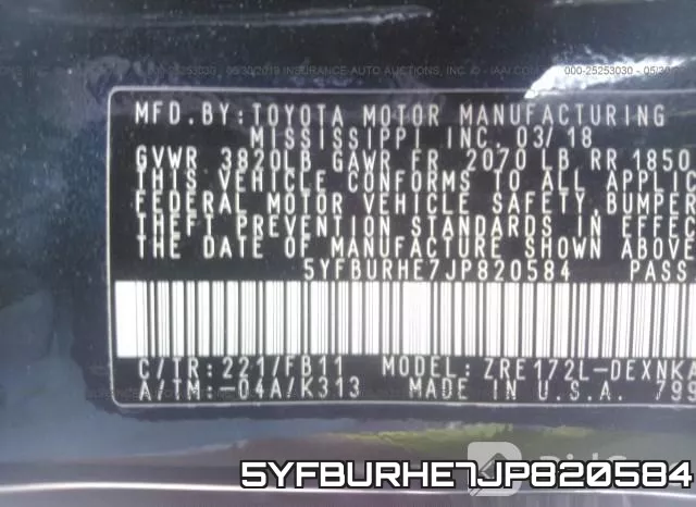 5YFBURHE7JP820584 фото 10