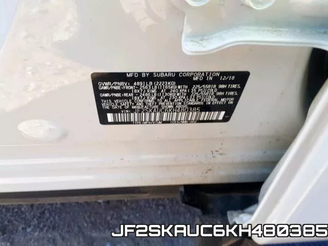 JF2SKAUC6KH480385 фото 2