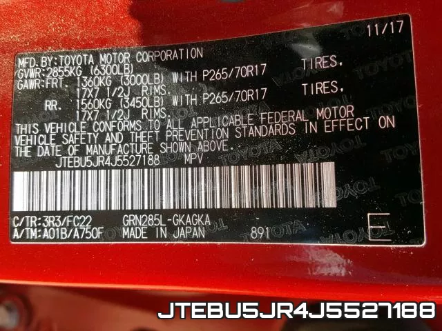 JTEBU5JR4J5527188 фото 2