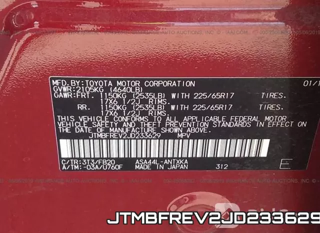 JTMBFREV2JD233629 фото 10