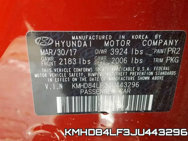 KMHD84LF3JU443296 фото 2