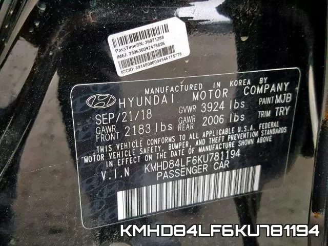 KMHD84LF6KU781194 фото 2